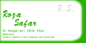 roza safar business card